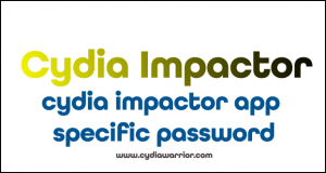 Cydia Impactor App Specific Password