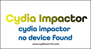 Cydia Impactor No Device Found